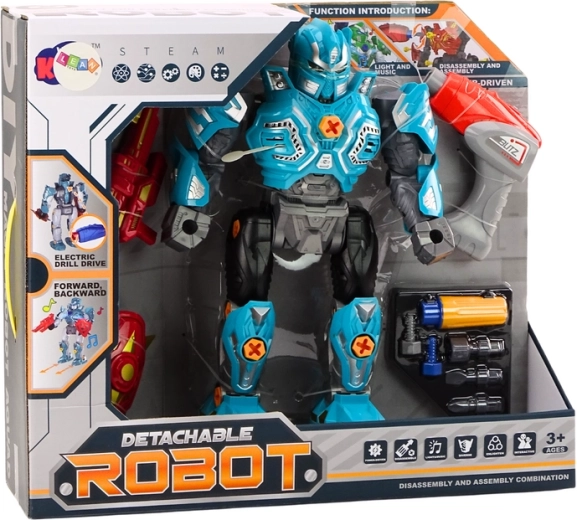 Beweglicher Roboter mit Antrieb durch Kinderbohrmaschine