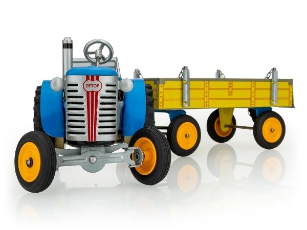 Traktor mit Anhänger Blau - Schlüsselaufzug 1:25 von Kovap