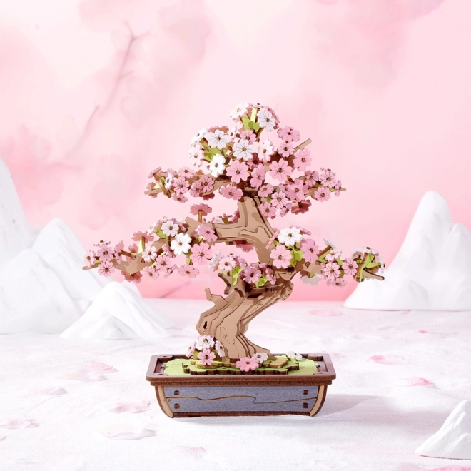 3D Holzpuzzle Bonsai Sakura