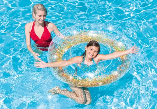 Funkelnder Glitter Aufblasbarer Schwimmreifen