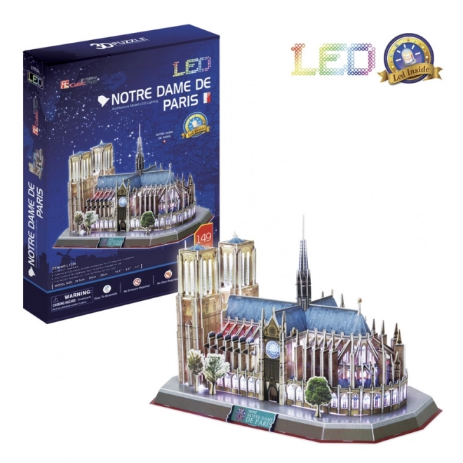 3D-Puzzle Notre Dame mit Licht