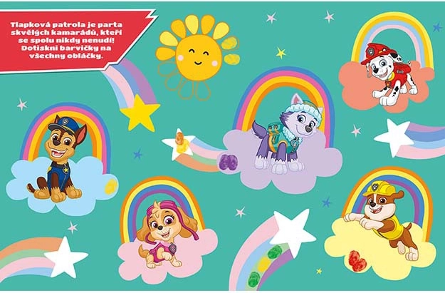 Kreativset Bunte Fingerabdrücke Paw Patrol