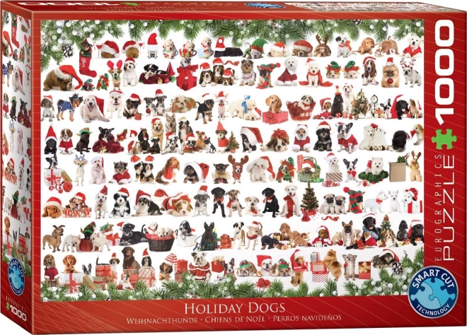 Eurographics Puzzle Weihnachts-Hunde 1000 Teile