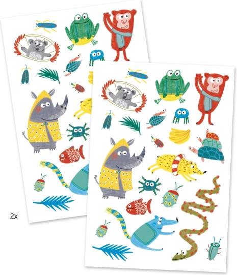 Kinder-Tattoos Dschungel-Tiere von Djeco