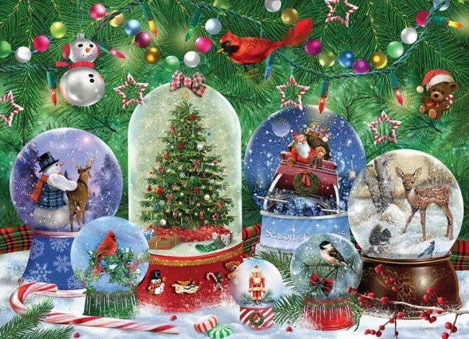 Cobble Hill Puzzle Schneekugeln 500 Teile