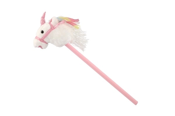 Einhorn Steckenpferd Plüsch 80 cm mit Sound