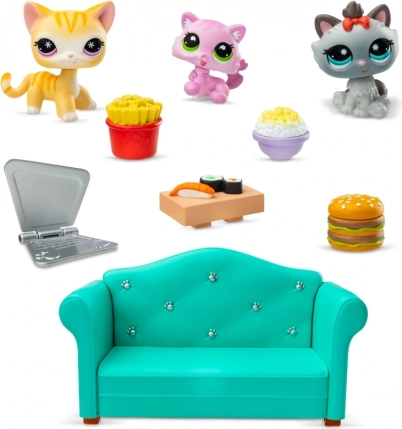 Littlest Pet Shop Set Abendessen mit 3 Figuren