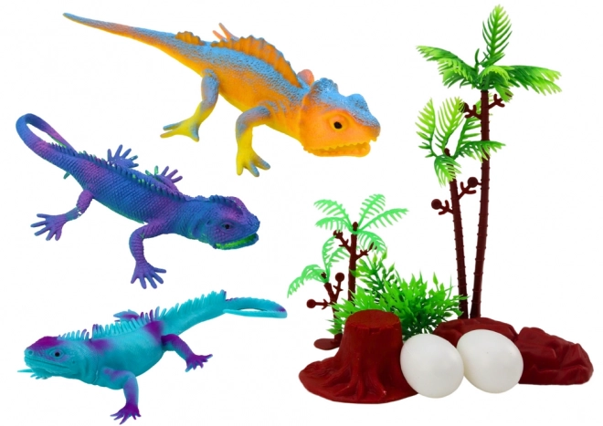 Bunte Echsenfiguren Set