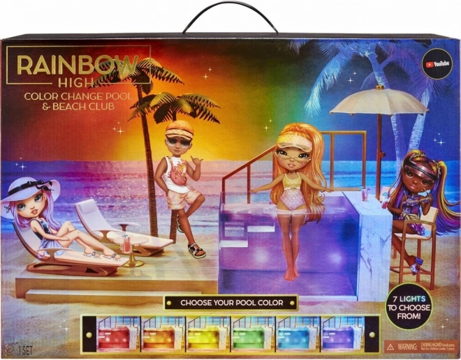 Rainbow High Farbwechsel-Pool und Strandclub Spielset