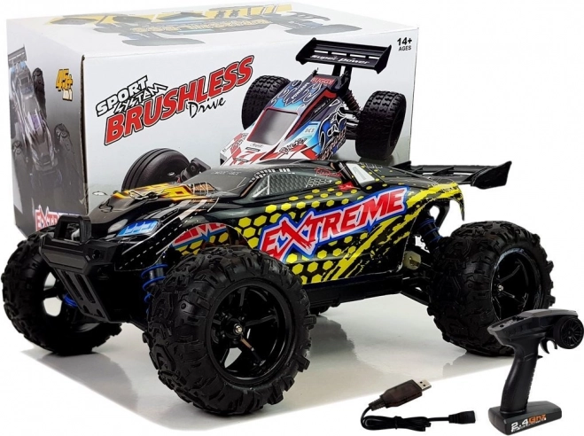 Gelbes RC-Rennauto 1:18 ENOZE