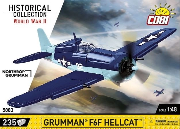 Historischer Bausatz F6F Hellcat aus Bausteinen