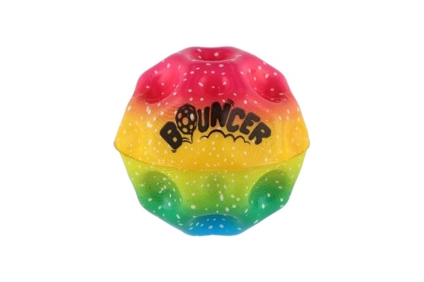 Extrem springender Regenbogenball aus Schaum