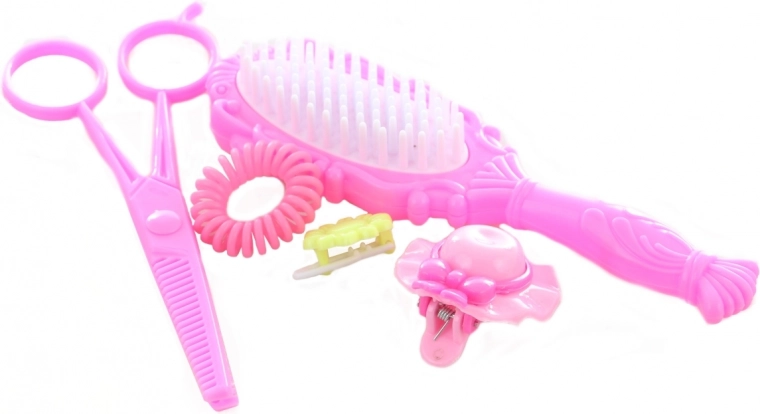 Umfangreiches Zubehörset im rosa Stil