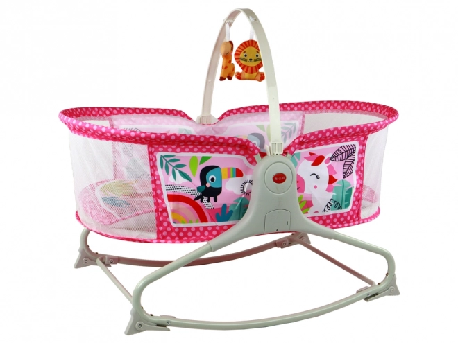 Multifunktionales Babybett Schaukelstuhl 2-in-1 Rosa