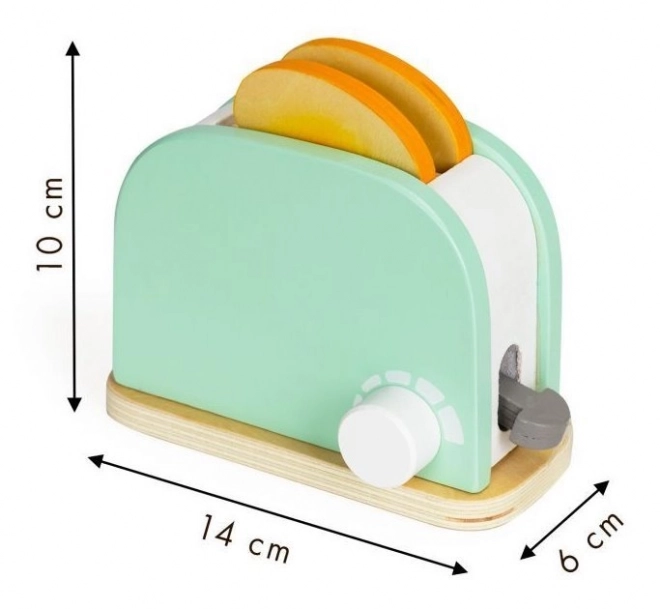 Holztoaster mit Frühstücksset