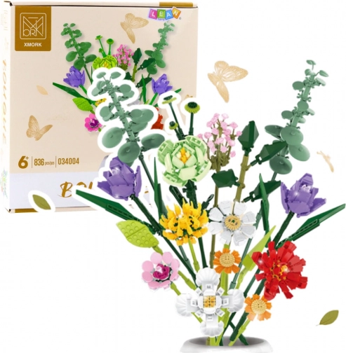 Konstruktions-Bausatz – dekorativer Blumenstrauß, 836 Teile