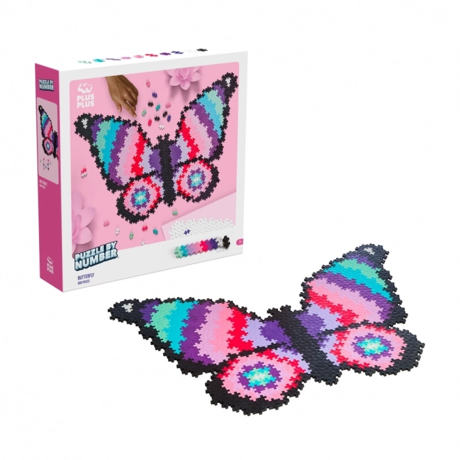 Plus-Plus Bausteine Puzzle Zahlen - Schmetterling 800 Teile