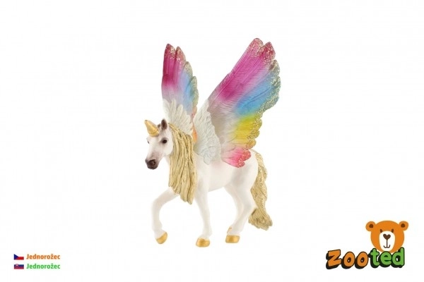 Einhorn mit Regenbogenflügeln