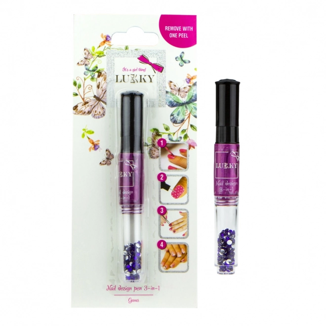 Lukky 2-in-1 Nagellack und Glitzer Carmine