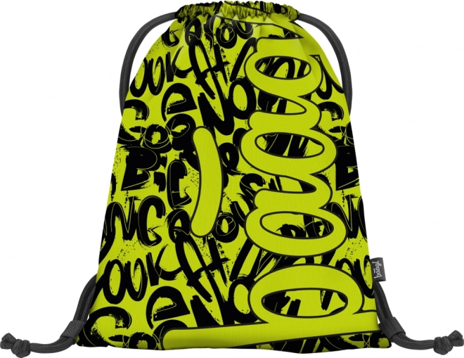 BAAGL 3 SET Core Lime: Rucksack, Federmäppchen, Beutel