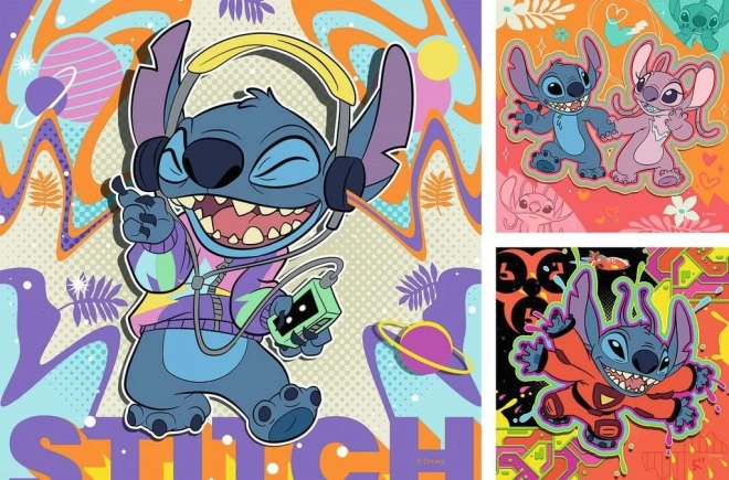 Disney Puzzle: Stitch - 3x49 Teile