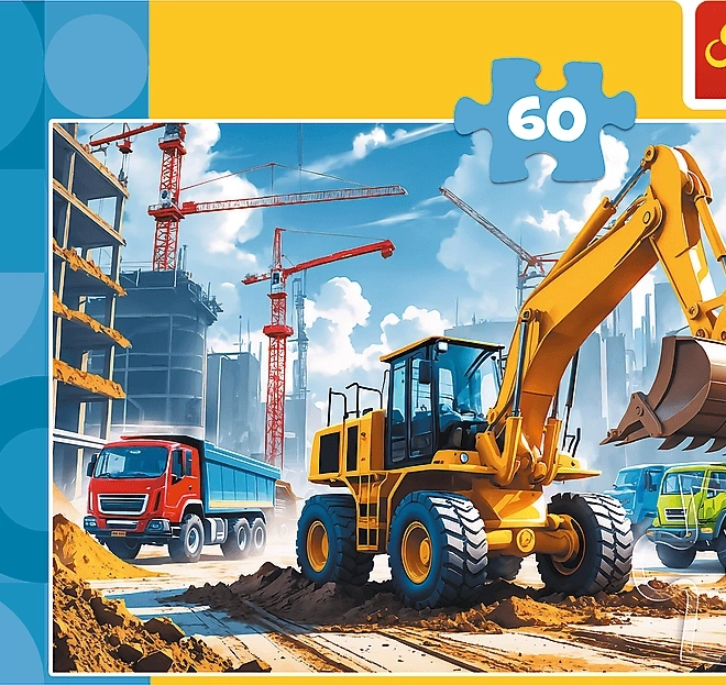 Puzzle Traktor mit Baggerlader 60 Teile