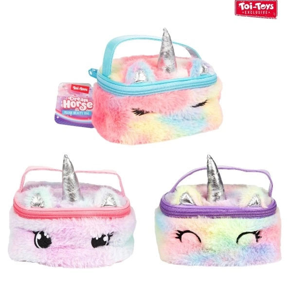 Plüsch Kosmetiktasche Einhorn 16x12 cm