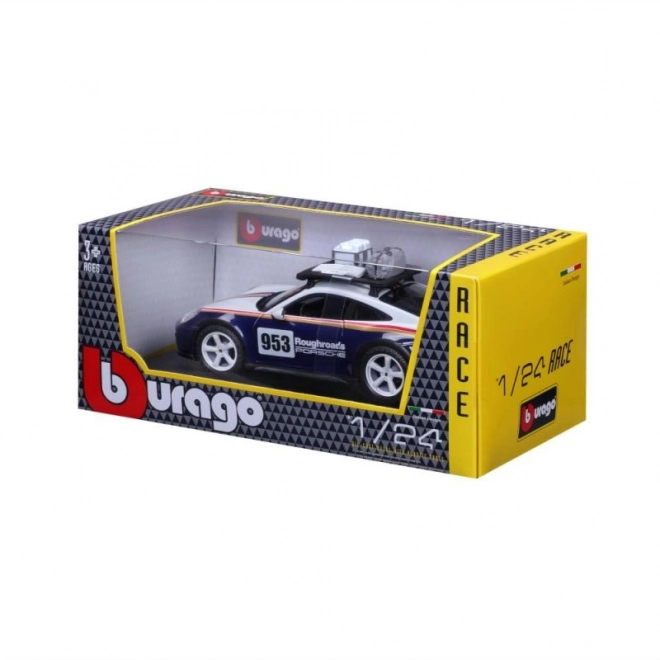 Bburago Porsche 911 Dakar Rennwagen Modell Blau