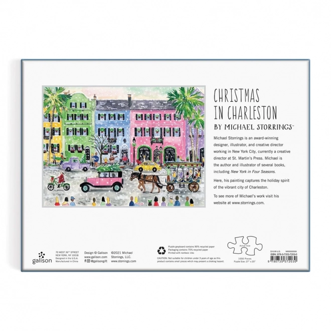 Galison Puzzle Michaela Storrings - Weihnachten in Charleston 1000 Teile