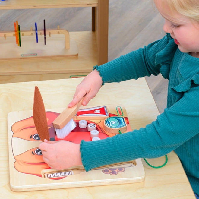 Masterkidz Lernen zur Mundhygiene mit Hund Montessori Wandtafel