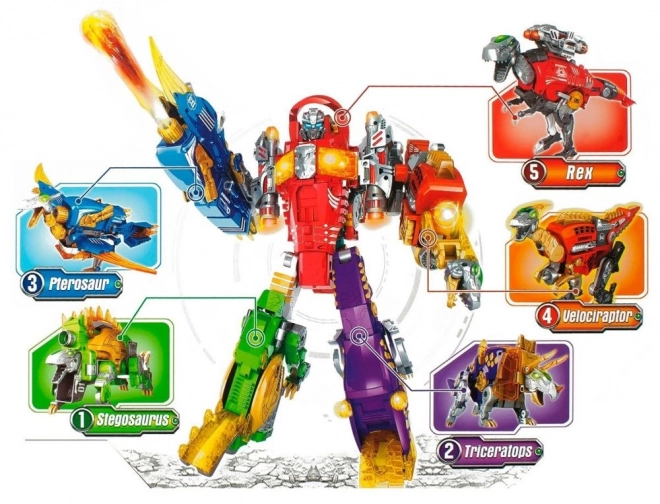 Dinobots 2v1 Velociraptor Pistole mit Pfeilen und Zielscheibe