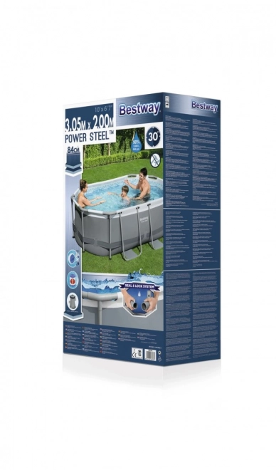 Rahmenpool Power Steel 305x200x84 10x6FT BESTWAY + 5in1 + ChemConnect