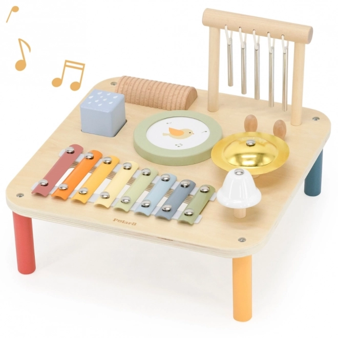 Holzmusiktisch und sensorischer Lerntisch 7in1