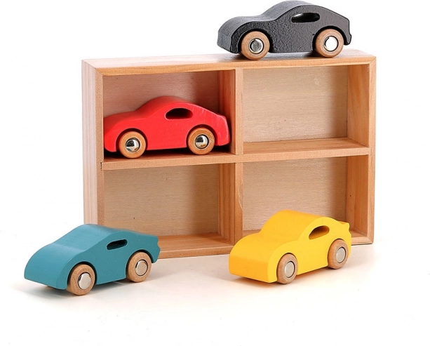 Set mit 4 Holzautos Vilacity