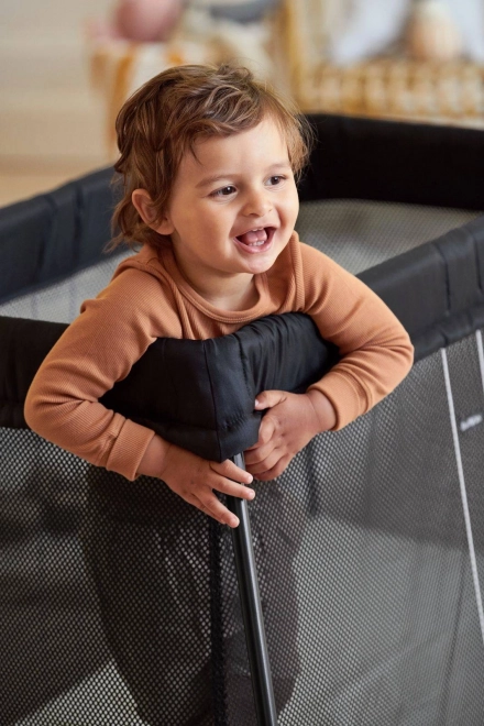 BABYBJÖRN - Reisebett LIGHT - Silber + Spannbettlaken – Schwarz