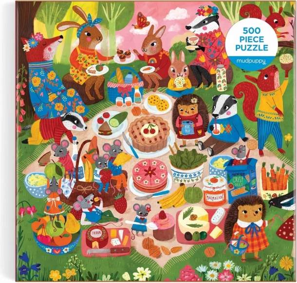 Mudpuppy Puzzle Picknick im Wald 500 Teile
