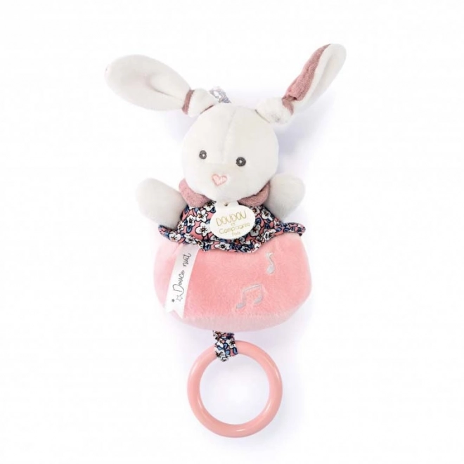 Doudou Geschenkset - Musikspielender Plüschhase Rosa 20 cm