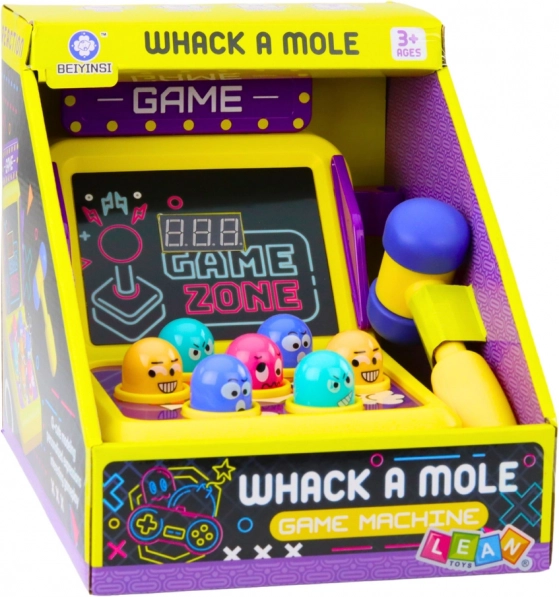 Geschicklichkeitsspiel Whack A Mole Automat mit Hammer Lichter Geräusche