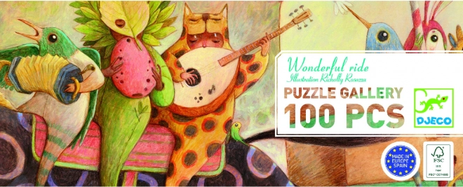 Panorama Puzzle DJECO Wunderbare Fahrt 100 Teile