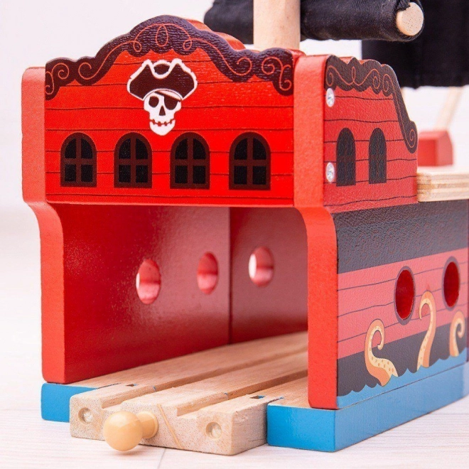 Piratenschiff aus Holz für Bigjigs Rail