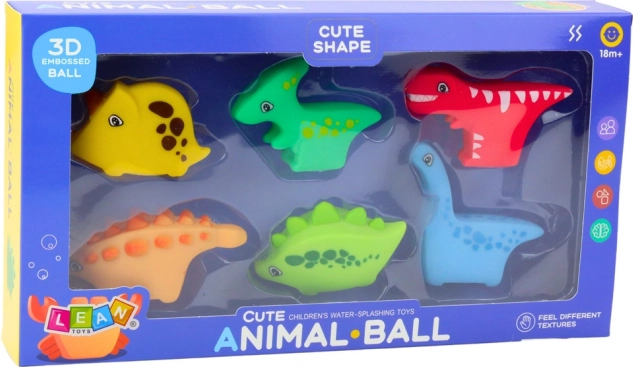 Satz Gummispielzeuge fürs Badezimmer Dino World 6 Stk.