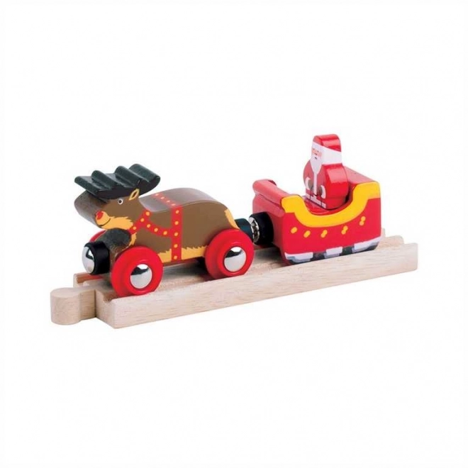 Bigjigs Rail Weihnachtszug mit Gleis