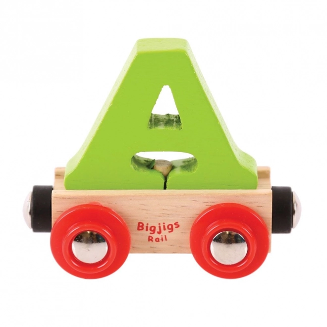 Bigjigs Rail Holzbuchstaben Waggon - Buchstabe A