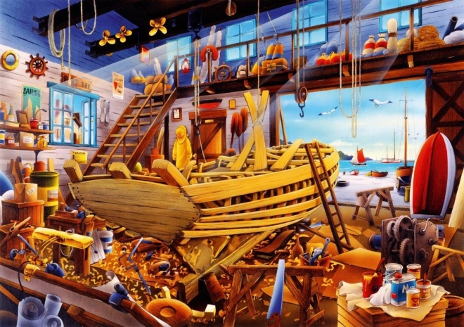 Puzzle Bootshaus 1000 Teile Bluebird