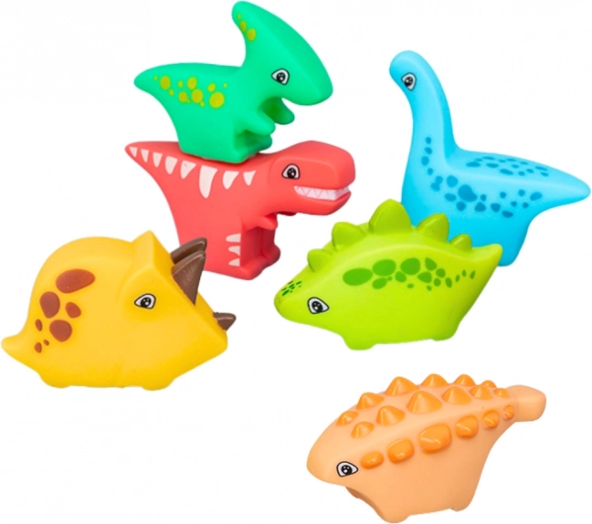 Satz Gummispielzeuge fürs Badezimmer Dino World 6 Stk.