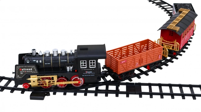 Fernbedienbare elektrische Eisenbahn für Kinder 3+ mit Rauchfunktion, Sound und Lichter