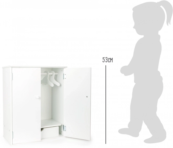 Kleiner Puppenkleiderschrank weiß