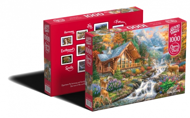 Puzzle Ruhe hoch in den Bergen 1000 Stücke