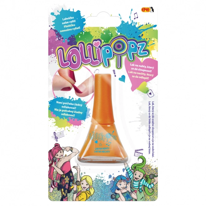 Oranger Nagellack für Kinder - Lollipopz Design