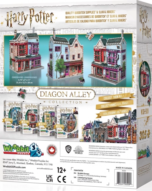 WREBBIT 3D-Puzzle Harry Potter: Quidditch-Zubehörgeschäft und Slug & Jiggers Apotheke